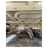 LARGE METAL / GLASS / PRISM CHANDELIER - APPROXIMA