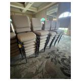 TAN FABRIC STACKABLE CHAIRS