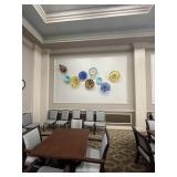 ASSORTED GLASS PLATE WALL DECOR