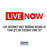 LIVE INTERNET ONLY BIDDING BEGINS AT 11AM (ET) ON
