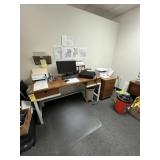 ASSORTED PIECES - 1- DESK WITH 2 DRAWERS / 1- CABI