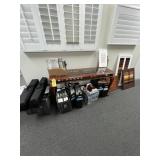 WOOD & GLASS CONSOLE TABLE