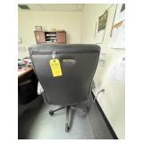LA-Z-BOY BLACK LEATHER ROLLING OFFICE CHAIR