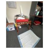 WOOD / GLASS END TABLE