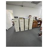 ASSORTED METAL FILE CABINETS WITH 4 DRAWERS