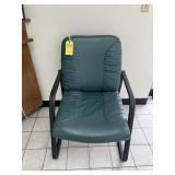 GREEN LEATHER CHAIRS