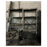 ASSORTED METAL PIECES - 2- SHELVING UNITS / 1- CAB