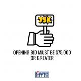 OPENING BID MUST BE $75,000 OR GREATER