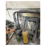 LOT ASSORTED - 4- PAINT RACKS, 2- SAWHORSES, 1- DI