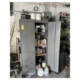 GRAY METAL CABINETS WITH CONTENTS - SANDING DISCS,