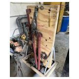 LOT ASSORTED - CLAMPS, FRAME STRAINERS, COME-A-LON