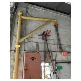 HOIST ON METAL STAND (BOLTED TO WALL)