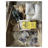 LOT ASSORTED STONES - AMETHYST, ETC