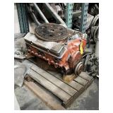 ASSORTED - 1- ORANGE SHORT BLOCK 8-CYLINDER ENGINE