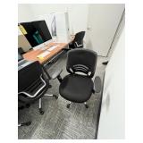 BLACK ROLLING OFFICE CHAIRS