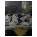 ASSORTED CONTAINERS - KEY BLANKS / LAMP HOLDERS
