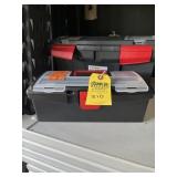 LOT SMALL TOOLBOX WITH ASSORTED MEDICAL GRADE TWEE