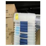 CLEAR PLASTIC TOTES - UNDER BED STYLE
