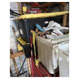 TOTES ASSORTED - DOOR LOCK TOOLS, WHEELS, NAILS, S
