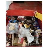 CONTENTS OF DRAWER - SOLDER, AIR HOSE GUN, SCISSOR