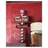 NORTH POLE DECOR WITH LIGHTS - BATTERY OPERATED -