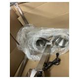 BRUSHED FINISH DOUBLE LAMP COMPLETE CARVING STATIO