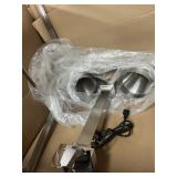 BRUSHED FINISH DOUBLE LAMP COMPLETE CARVING STATIO