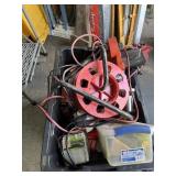 LOT ASSORTED - NAILS, SCREWS, ELECTRIC CORD REEL,
