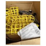 BOXES YELLOW PLASTIC LIGHT BULB CAGES (LOCATED IN