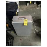 METAL BOX WITH HANDLES & CONTENTS OF DISCS