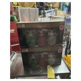 SETS OF 3 HOLIDAY COLORED JARS WITH LED LIGHTS (NE