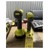 RYOBI DRILLS WITH 2 BATTERIES & CHARGER - HJP003 /