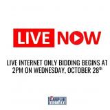 LIVE INTERNET ONLY BIDDING BEGINS AT 2PM ON WEDNES