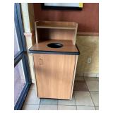 WOOD-TONE TRASH RECEPTACLE