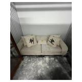 PIECES - CREAM COLOR SOFA & LOVESEAT WITH GOLD ACC