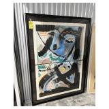 FRAMED & MATTED PICTURE - ABSTRACT - SIGNED MARVIN