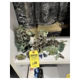 LOT ASSORTED JADE SCULPTURES (HEAVILY DAMAGED)