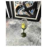 WOMAR GLASS DECORATIVE LARGE WINE GLASS - POLAND