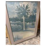 FRAMED ARTWORK - PASTEL PALM TREES - 27