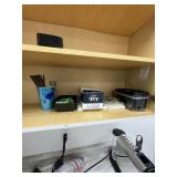 LOT CONTENTS OF BREAK ROOM CABINETS - CUPS, CONTAI