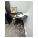 GRAY ROUND TABLE - 36'' DIAMETER