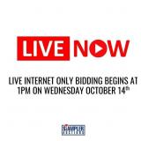 LIVE INTERNET ONLY BIDDING BEGINS AT 1PM ON WEDNES
