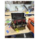 LOT TOOLBOX WITH CONTENTS - HAMMER, SCREWDRIVER, T