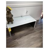 COFFEE TABLE WITH GLASS TOP - APPROXIMATELY 41''x2