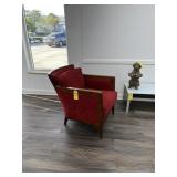 RED FABRIC CLIENT CHAIRS