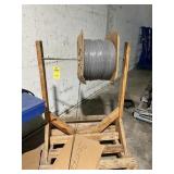 WOOD SPOOL STAND ON WHEELS WITH 1 ROLL ULTRAFAB SP