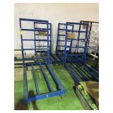 BLUE ROLLING WOOD CARTS
