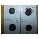(4) 1889 Indian Head pennies