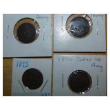 (4) 1895 Indian Head pennies