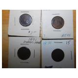 (4) Indian Head pennies (65-74)